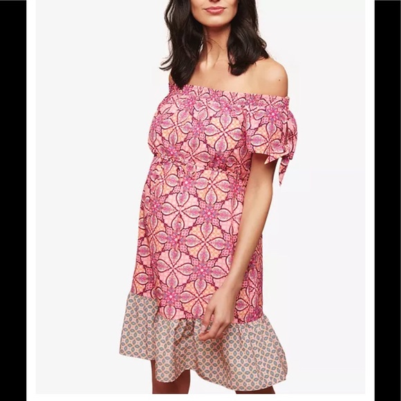 Motherhood Maternity Off the Shoulder Dress - Picture 1 of 9